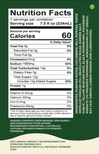 7.5 fl.oz sparkling pickle juice